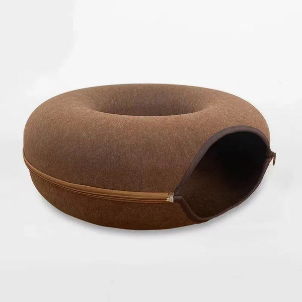 Donut Cat Bed Interactive Tunnel Pet Felt Indoor Toys Cats House Kitten Training Toy Cat Kennel Pets Supplies - Image 13