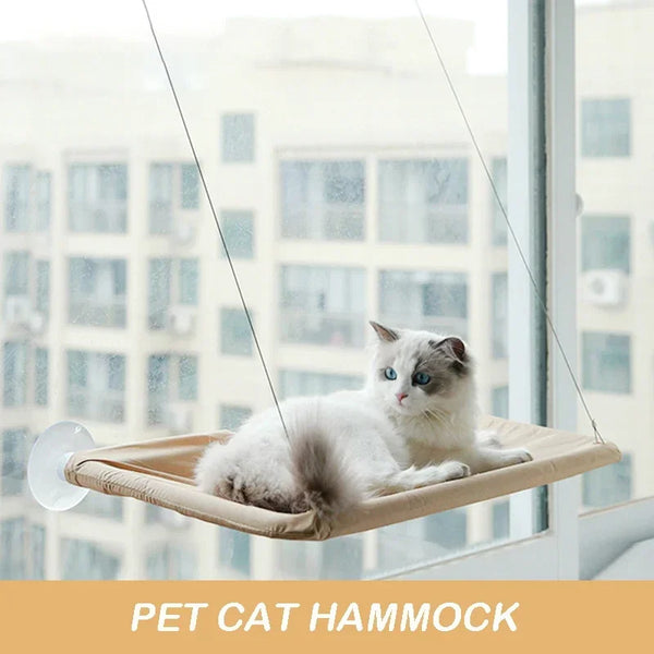 New Cat Hammock Window Pet Aerial Hanging Cat Bed Cats Ouse Kitten Climbing Frame Sunny Seat Nest Bearing 20kg Accessoriescanvas - Image 6