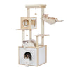 Pawsh Comfort™ Multi-Level Indoor Wood Cat Tree – Spacious Condo, Scratching Posts, Hammock, Top Perch & Cat Toys - Image 31