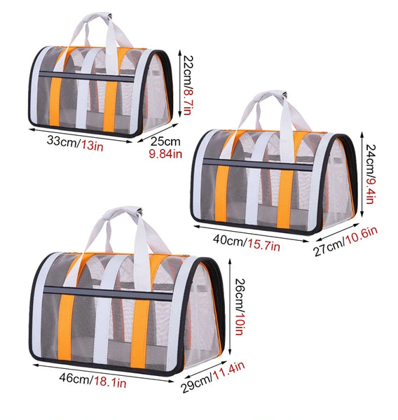 Pawsh Comfort™ Portable Foldable Pet Carrying Bag – Mesh Handbag for Small to Medium Cats & Dogs - Image 9