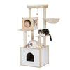 Pawsh Comfort™ Multi-Level Indoor Wood Cat Tree – Spacious Condo, Scratching Posts, Hammock, Top Perch & Cat Toys - Image 30