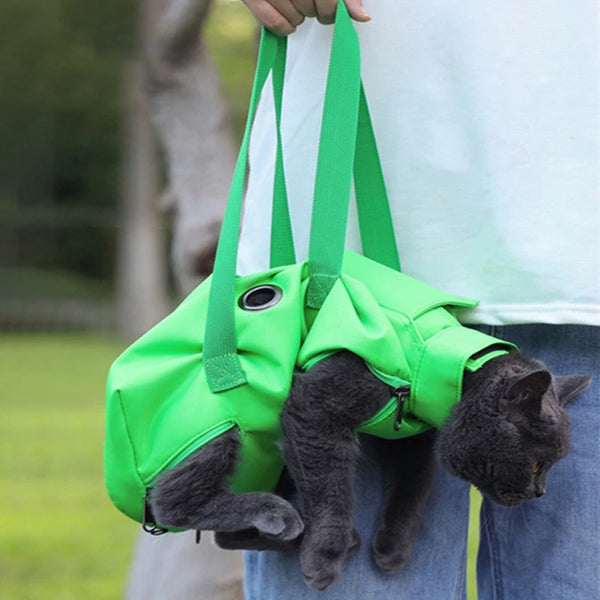 Pawsh Comfort™ Multifunctional Breathable Double-Shoulder Cat Bag – Portable, Anti-Scratch, Foldable & Secure Pet Carrier - Image 7