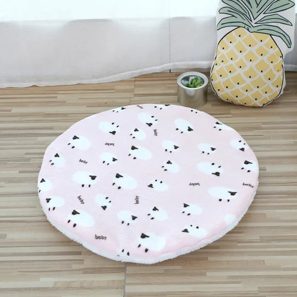 Plush Cat Bed Mats Round Pet Bed for Cats Small Dogs Soft Fleece Pet Sleeping Mat Kitten Puppy Nest Pet Cushion Cat Accessories - Image 23