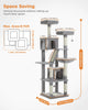Pawsh Comfort™ Large Indoor Cat Tree – 180cm Tall Multi-Level Plush Tower with Sisal Scratching, Condos & Perches - Image 9