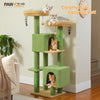 Pawsh Comfort™ Cactus Cat Tree – 133cm Indoor Cat Tower with 2 Padded Perches, 2 Condos & 2 Scratching Posts - Image 2