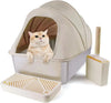 XL Large Enclosed Cat Litter Boxes, Metal High Sided Litter Box Features Leak-Proof Design, Includes Scoop for Easy Cleaning - Image 1