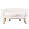 Luxury Soft Cat Bed Warm Plush Fabric Pet Nesting Chair Bed Washable Couch Wood Legs with Cushion Pad  for Small Pets - Image 15