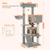 Cat Tree with Toy Cat Tower condo for Indoor Cats Cat House with Padded Plush Perch Cozy Hammock and Sisal Scratching Posts - Image 42