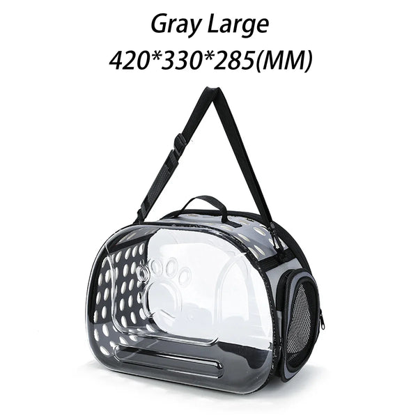 Pawsh Comfort™ Portable Transparent Capsule Cat Carrier Shoulder Bag – Breathable Outdoor Travel Handbag for Puppies & Kittens - Image 32