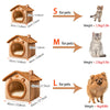 Foldable Pet House Removable Washable Cat House Puppy Cave Sofa Pet Bed House for Extra Small Dogs and Small and Medium Cats - Image 8