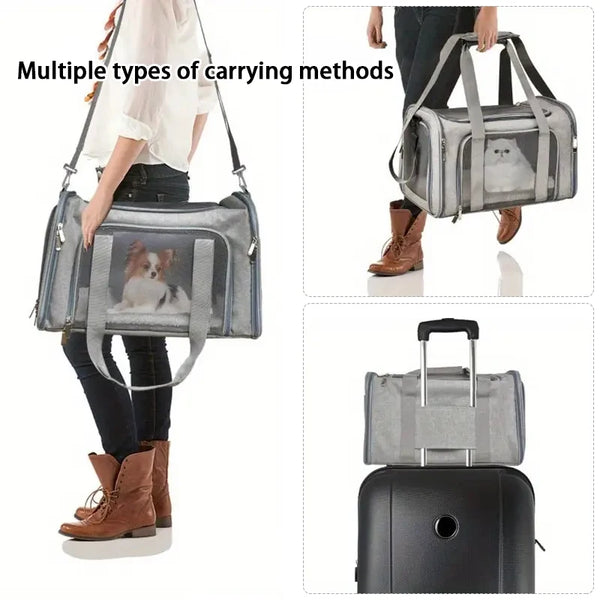Pawsh Comfort™ Breathable Mesh Pet Carrier Bag – Outdoor Travel Tent for Small Dogs & Cats - Image 3