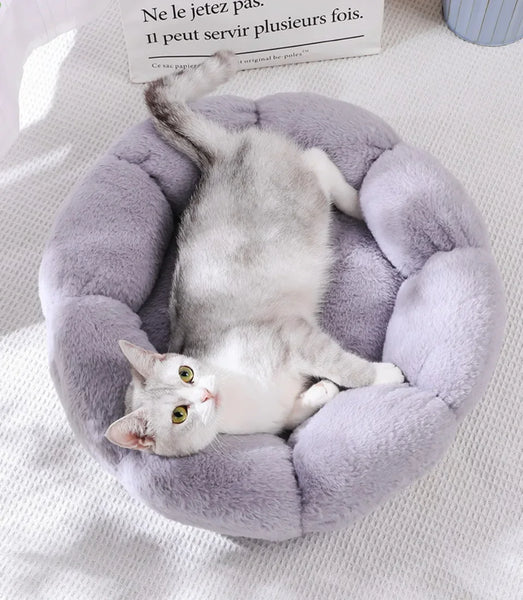 40CM Flower Soft Cat Bed Comfortable Sleep Pet Bed Cat Sleeping Mat Long Plush Dogs Basket Cushion Cat Mat Animals Sleeping Sofa - Image 23