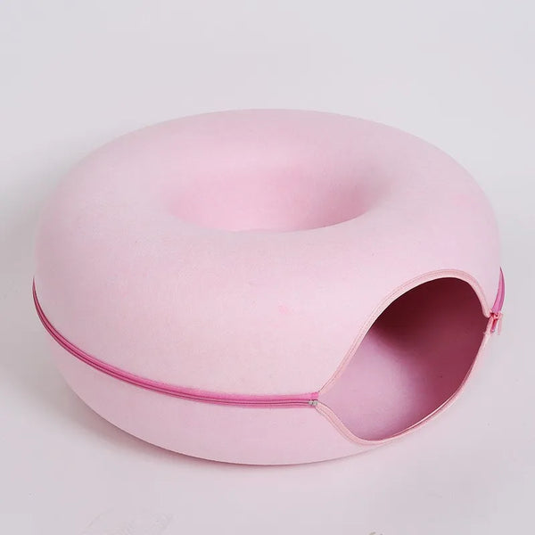 Donut Cat Bed Interactive Tunnel Pet Felt Indoor Toys Cats House Kitten Training Toy Cat Kennel Pets Supplies - Image 11