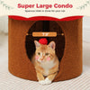 Cat Beds for Indoor Cats, Large Cat House with Removable Flower Cat Bed, Cute Cat Cave Cat Hideaway, Indoor Cat House Condo - Image 14