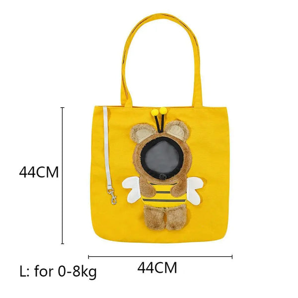 Pawsh Comfort™ Fashion Cute Cat Canvas Shoulder Bag – Portable Pet Carrier for Cats, Dogs, Puppies & Kittens - Image 5
