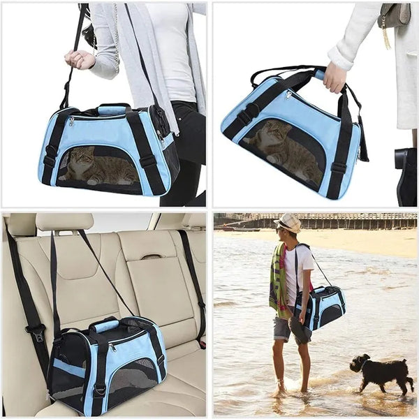 Pawsh Comfort™ Soft-Sided Portable Pet Travel Carrier – Folding Carrier for Cats, Dogs & Puppies - Image 9