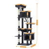Pawsh Comfort™ 180cm Large Cat Tree Tower – Spacious Climbing Frame with Sisal Scratching Post, Hammock & Perch - Image 9