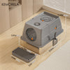 KEMORELA Stainless Steel Cat Litter Box XLExtra Large Litter Box for Big Cats Enclosed Removable with High Sided Enclosure Scoop - Image 11