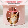 Cat Beds for Indoor Cats, Large Cat House with Removable Flower Cat Bed, Cute Cat Cave Cat Hideaway, Indoor Cat House Condo - Image 6
