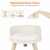 Luxury Soft Cat Bed Warm Plush Fabric Pet Nesting Chair Bed Washable Couch Wood Legs with Cushion Pad  for Small Pets - Image 9