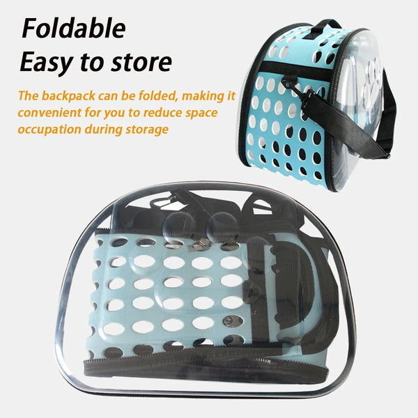 Pawsh Comfort™ Portable Transparent Capsule Cat Carrier Shoulder Bag – Breathable Outdoor Travel Handbag for Puppies & Kittens - Image 5