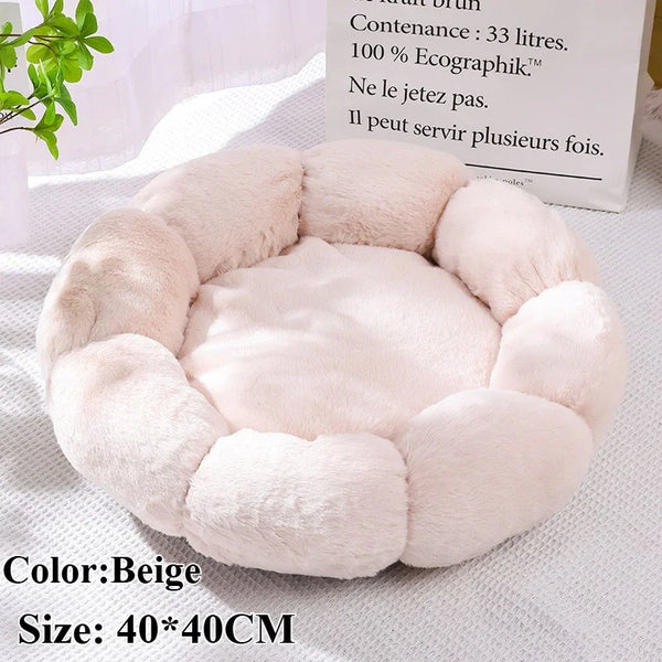 40CM Flower Soft Cat Bed Comfortable Sleep Pet Bed Cat Sleeping Mat Long Plush Dogs Basket Cushion Cat Mat Animals Sleeping Sofa - Image 31