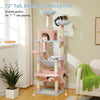 Pawsh Comfort™ 184cm Large Indoor Cat Tree Tower – Sisal-Covered Scratching Posts, Spacious Hammock, Padded Perches & Condos, Blue - Image 3