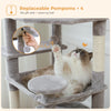Pawsh Comfort™ Large Indoor Cat Tree Tower – Sisal-Covered Scratching Posts, Spacious Hammock, Padded Perches & Condos, Grey - Image 12