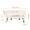 Luxury Soft Cat Bed Warm Plush Fabric Pet Nesting Chair Bed Washable Couch Wood Legs with Cushion Pad  for Small Pets - Image 14