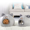 Pet bed with cat ears cat bed for small medium large cats Keep warm in winter  Comfortable and soft Machine washable - Image 2