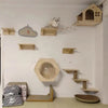 Pawsh Comfort™ Wall-Mounted Wooden Cat Tree – Shelves, Scratching Posts, Climbing Perches, Hammock, Steps & Ladder - Image 10