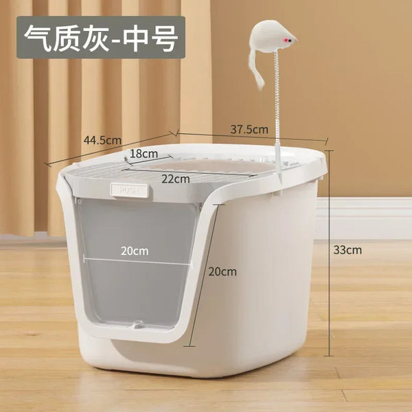 Super Large Cat Litter Box with Lift Cover – Spacious, Easy Clean, Multi-Directional Access - Image 17