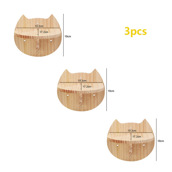 Pawsh Comfort™ Wall-Mounted Wooden Cat Tree – Shelves, Scratching Posts, Climbing Perches, Hammock, Steps & Ladder - Image 29