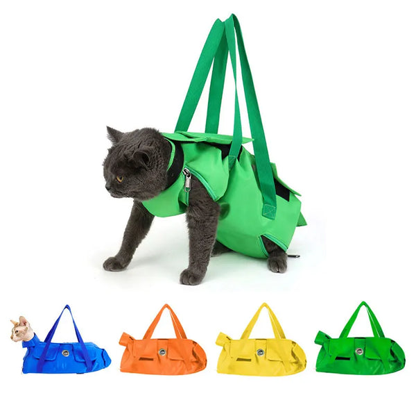 Pawsh Comfort™ Multifunctional Breathable Double-Shoulder Cat Bag – Portable, Anti-Scratch, Foldable & Secure Pet Carrier - Image 12