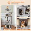 Pawsh Comfort™ Large Indoor Cat Tree Tower – Sisal-Covered Scratching Posts, Spacious Hammock, Padded Perches & Condos, Grey - Image 22