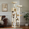 Pawsh Comfort™ Large Indoor Cat Tree – 180cm Tall Multi-Level Plush Tower with Sisal Scratching, Condos & Perches - Image 6