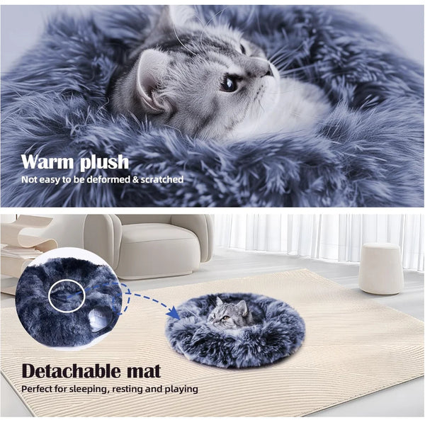 Kylinsure Plush Cat Tunnel Bed,Cat toy,Cat bed - Image 4