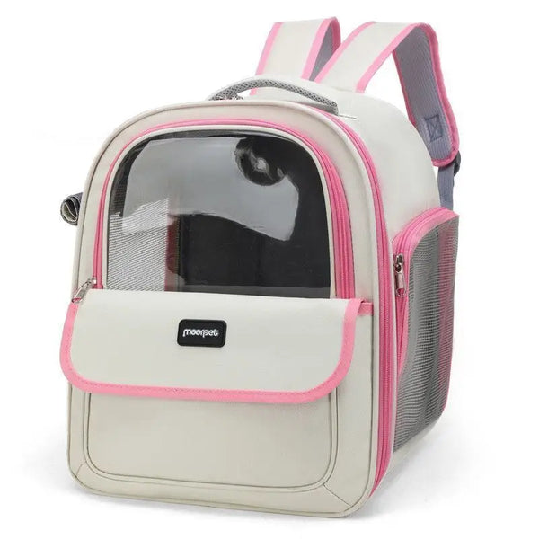 Pawsh Comfort™ Breathable Grid Design Cat Backpack – Large Capacity, Comfortable, Foldable & Portable Pet Supply Carrier - Image 18