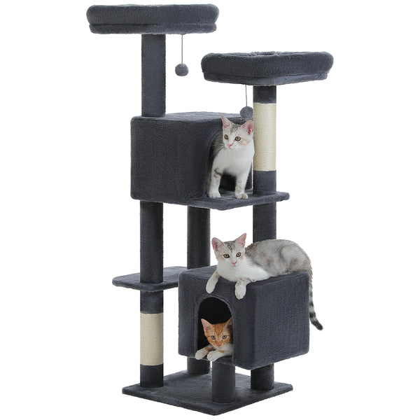 Pawsh Comfort™ Cactus Cat Tree – 133cm Indoor Cat Tower with 2 Padded Perches, 2 Condos & 2 Scratching Posts - Image 25