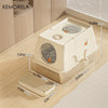 KEMORELA Stainless Steel Cat Litter Box XLExtra Large Litter Box for Big Cats Enclosed Removable with High Sided Enclosure Scoop - Image 9