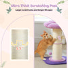 Pawsh Comfort™ Flower Small Cat Tree – Indoor Cat Scratching Post with Super Thick Natural Sisal, Pink Removable Perch, Mat & Playful Balls - Image 16