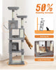 Pawsh Comfort™ Large Indoor Cat Tree – 180cm Tall Multi-Level Plush Tower with Sisal Scratching, Condos & Perches - Image 15