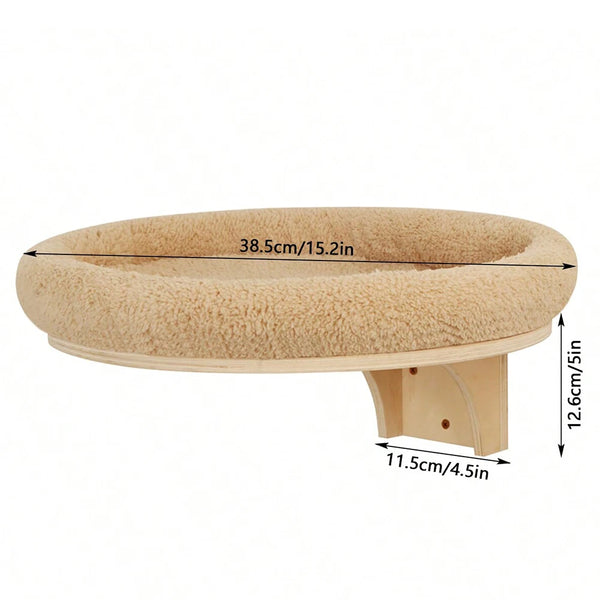 Pawsh Comfort™ Wall-Mounted Wooden Cat Tree – Shelves, Scratching Posts, Climbing Perches, Hammock, Steps & Ladder - Image 27