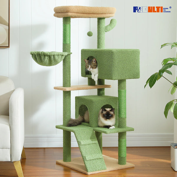 Cat Tree with Toy Cat Tower condo for Indoor Cats Cat House with Padded Plush Perch Cozy Hammock and Sisal Scratching Posts - Image 33
