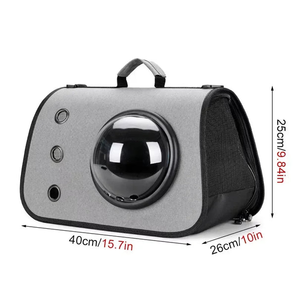 Pawsh Comfort™ Portable Transparent Foldable Cat Backpack – Lightweight Breathable Handheld Tote for Pet Travel Essentials - Image 6