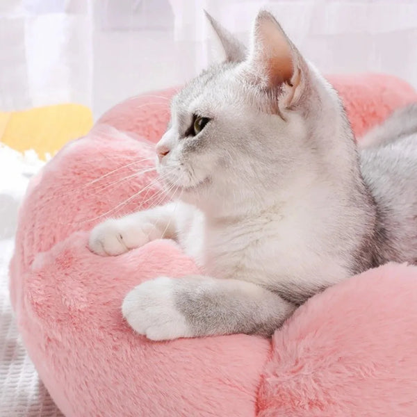 Flower Soft Cat Bed Cat Sleeping Mat Comfortable Sleep Pet Bed Long Plush Dogs Basket Cushion Cats Mat Animals Sleeping Sofa - Image 5