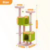 Pawsh Comfort™ Cactus Cat Tree – 133cm Indoor Cat Tower with 2 Padded Perches, 2 Condos & 2 Scratching Posts - Image 9