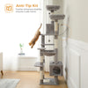 Pawsh Comfort™ Large Indoor Cat Tree Tower – Sisal-Covered Scratching Posts, Spacious Hammock, Padded Perches & Condos, Grey - Image 7