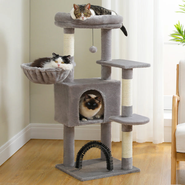Cat Tree with Toy Cat Tower condo for Indoor Cats Cat House with Padded Plush Perch Cozy Hammock and Sisal Scratching Posts - Image 13