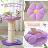 Pawsh Comfort™ Flower Small Cat Tree – Indoor Cat Scratching Post with Super Thick Natural Sisal, Pink Removable Perch, Mat & Playful Balls - Image 15